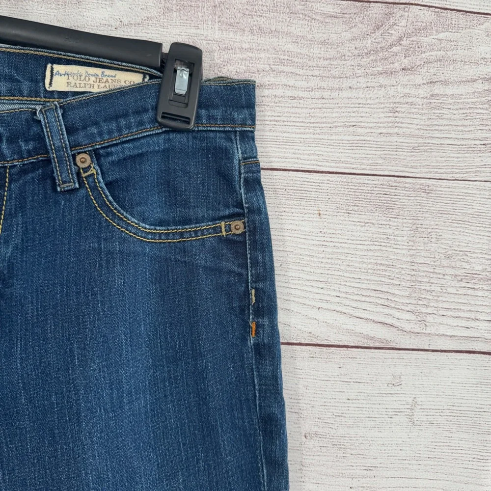 Polo‎ Ralph Lauren Kelly Jeans Stretch Denim Bootcut Dark Wash Women's Size 8 - Picture 9 of 16